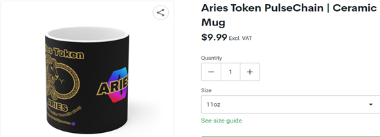 Aries Token PulseChain Ceramic Mug