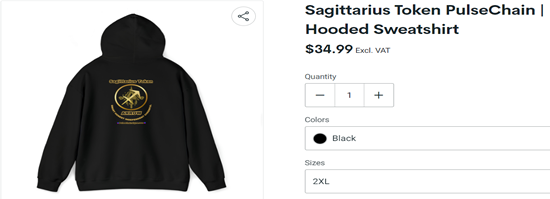 Sagittarius Token PulseChain Hooded Sweatshirt