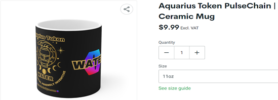 Aquarius Token Pulsechain Ceramic Mug
