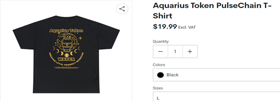 Aquarius Token PulseChain T-Shirt
