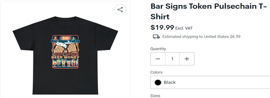 Bar Signs Token PulseChain T-Shirt