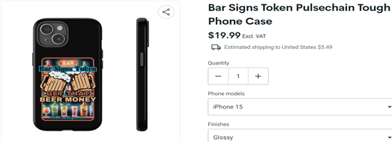 Bar Signs Token PulseChain Tough iPhone Case