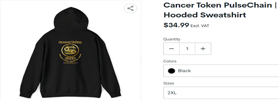 Cancer Token PulseChain Hooded Sweatshirt