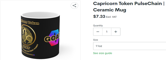 Capricorn Token PulseChain Ceramic Mug