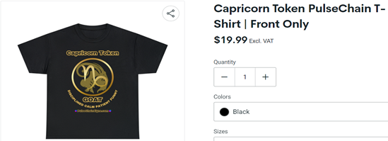 Capricorn Token PulseChain T-Shirt