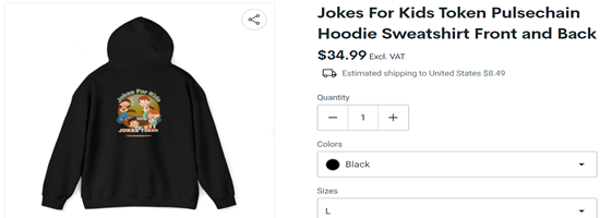 Jokes For Kids Token PulseChain Hooded Sweatshirt