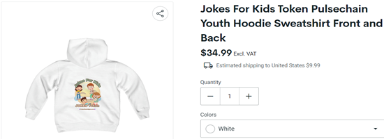 Jokes For Kids Token Pulsechain Youth Hoodie Sweatshirt