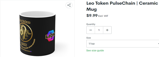 Leo Token Pulsechain Ceramic Mug