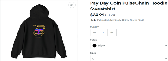 Pay Day Coin PulseChain Hooded Sweatshirt