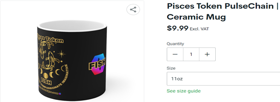 Pisces Token PulseChain Ceramic Mug