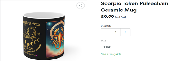 Scorpio Token Pulsechain Ceramic Mug